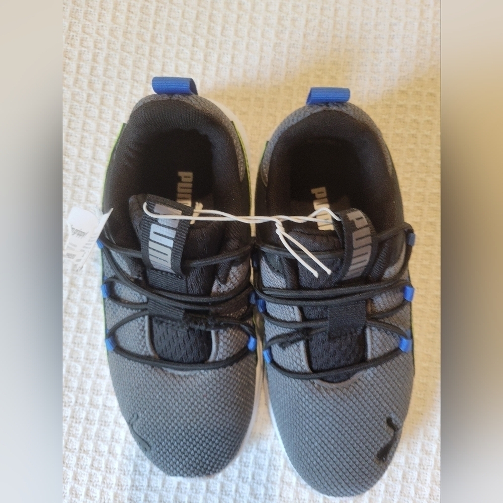 Puma Kids Sneakers - Black, Gray, and Blue - Picture 3 of 10